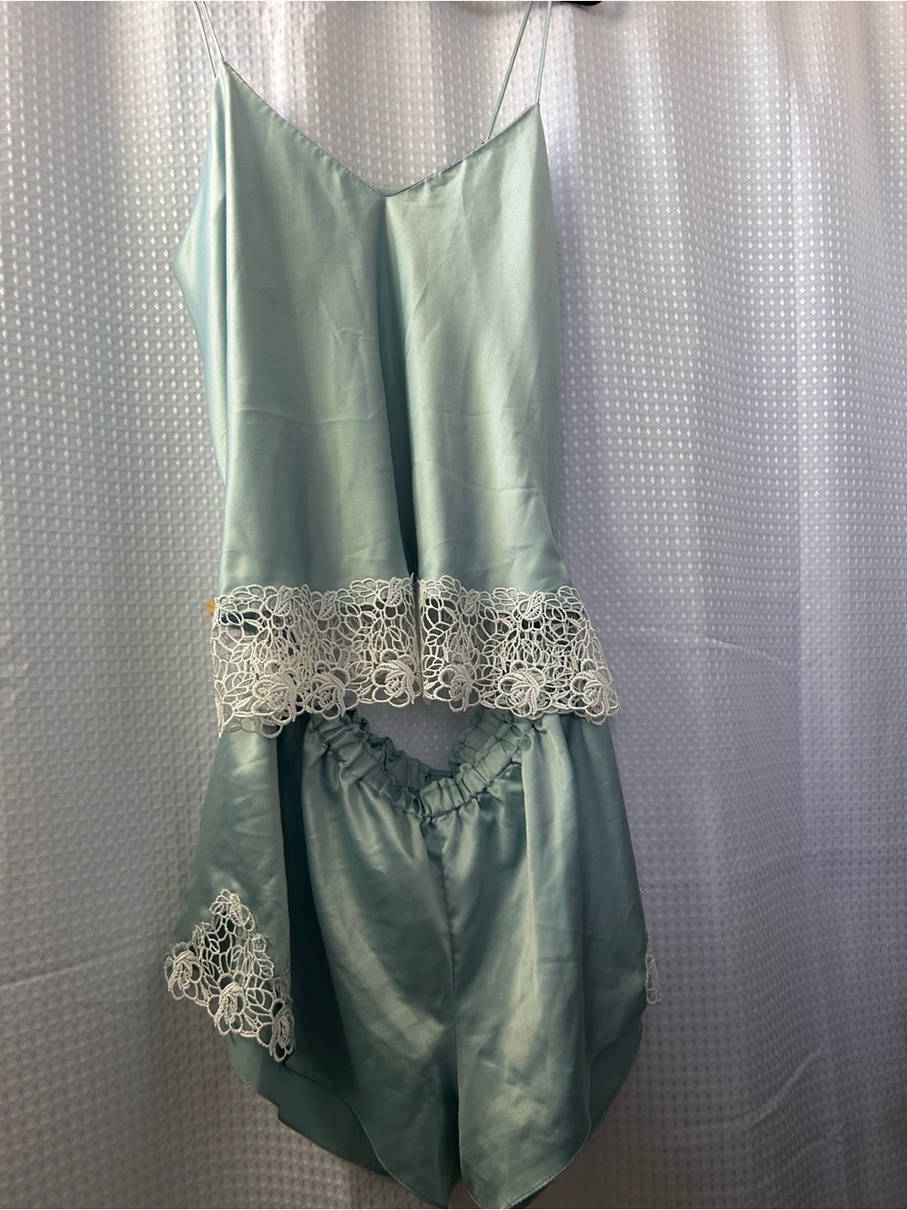 Flora Nikrooz Satin Camisole & Shorts Set with Lace Trim - something blue bridal